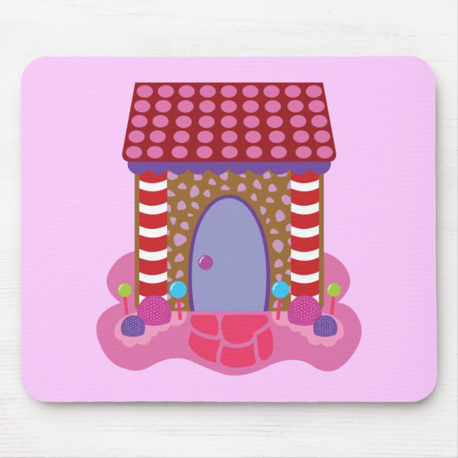 Candy Gingerbread House Mouse Mat (Front)