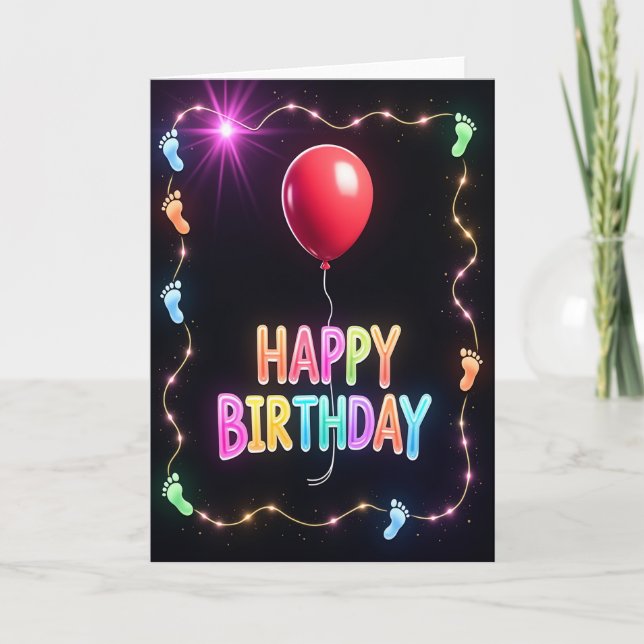 Candy Glow Birthday Card (Front)