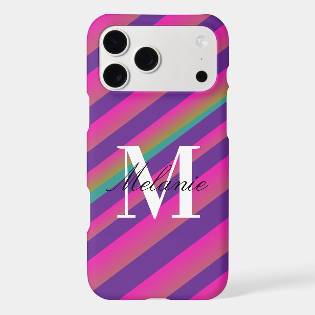 Candy Gradient Colorful Custom Monogram Initial (Back)