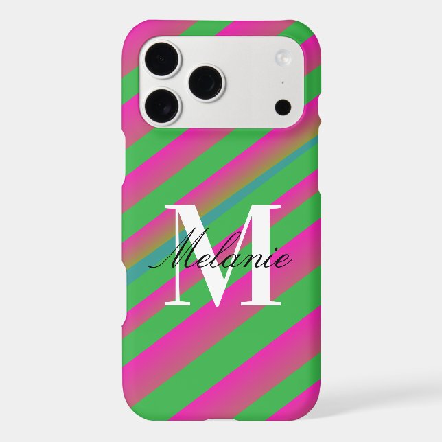 Candy Gradient Colourful Custom Monogram Initial (Back)