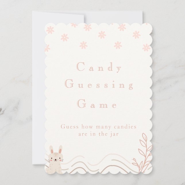 Candy Guessing Game Sign Invitation (Front)