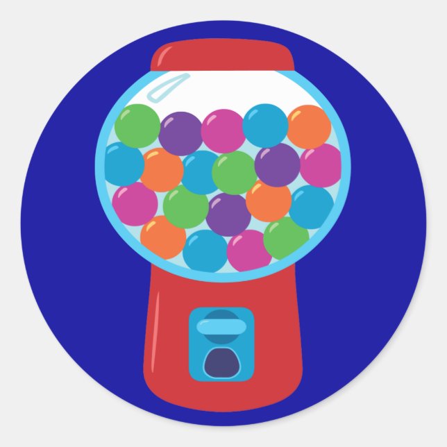 Candy Gumball Machine Classic Round Sticker (Front)