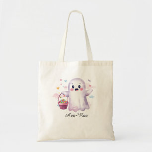 Candy Halloween Bag, Ghost Trick or Treat Tote Bag
