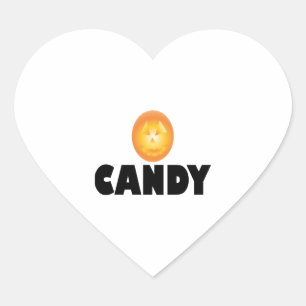 Candy Halloween Heart Sticker