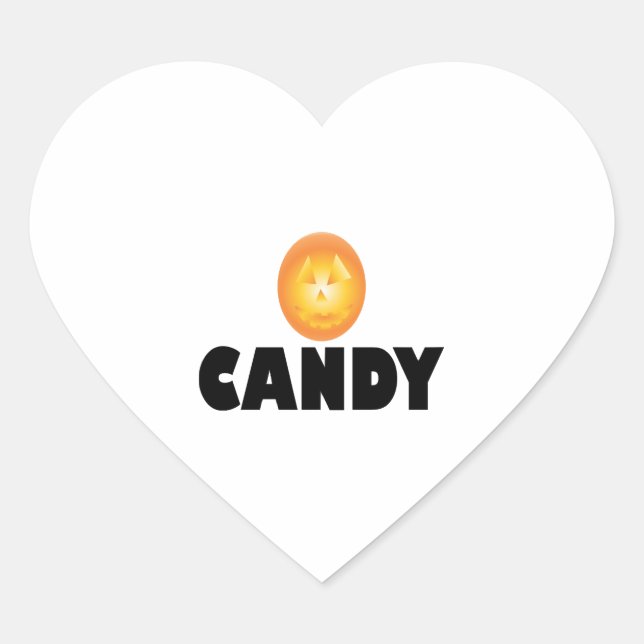 Candy Halloween  Heart Sticker (Front)