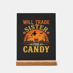 Candy Halloween Sister Trade Design_1 Acrylic Sign