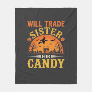 Candy Halloween Sister Trade Design_1 Fleece Blanket