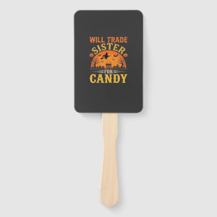 Candy Halloween Sister Trade Design_1 Hand Fan