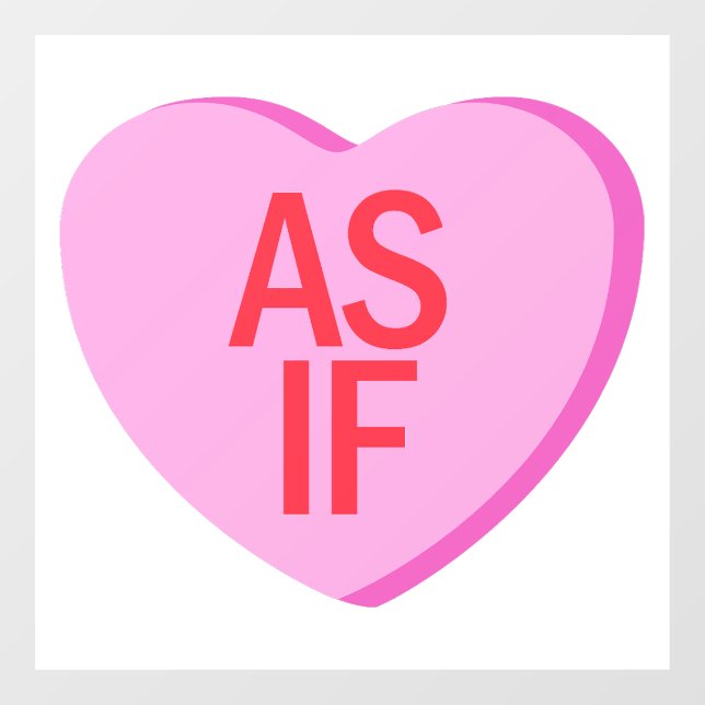 Candy Heart - AS IF Window Cling (Sheet)