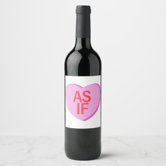 Candy Heart - AS IF Wine Label (Front)