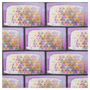 Candy Heart Cake Fabric