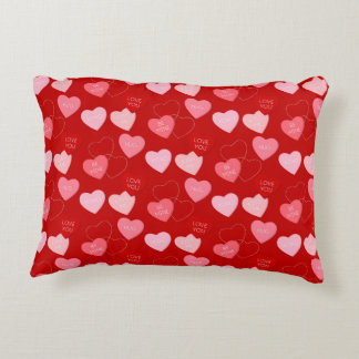 Candy Heart Cascade Decorative Cushion
