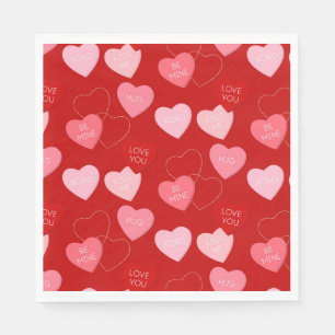 Candy Heart Cascade Napkin