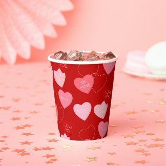 Candy Heart Cascade Paper Cups