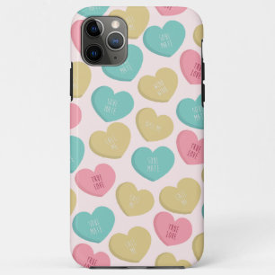 candy heart conversation iphone case