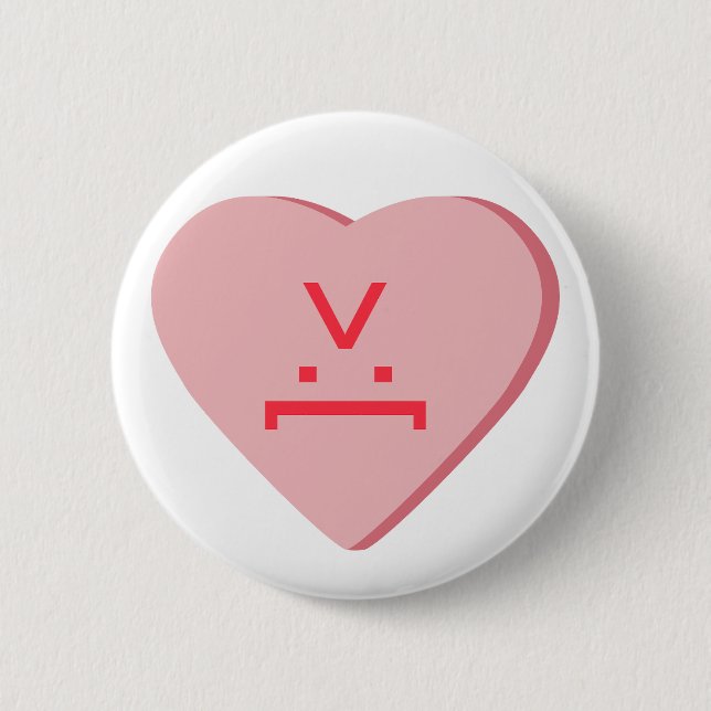 Candy Heart - Devil Face 6 Cm Round Badge (Front)