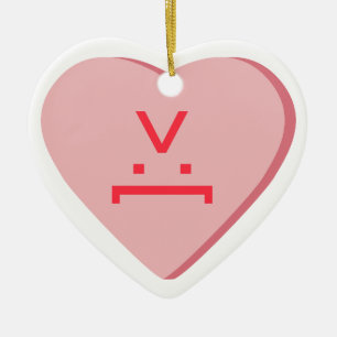 Candy Heart - Devil Face Ceramic Tree Decoration
