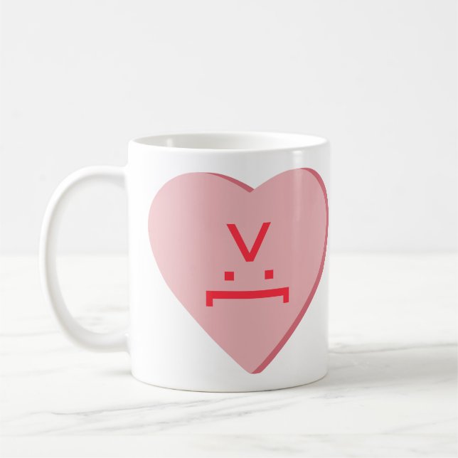 Candy Heart - Devil Face Coffee Mug (Left)