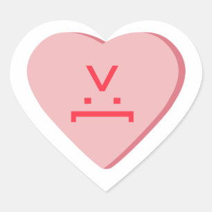 Candy Heart - Devil Face Heart Sticker