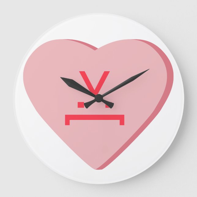 Candy Heart - Devil Face Large Clock (Front)