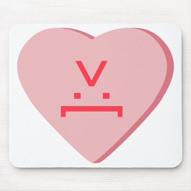Candy Heart - Devil Face Mouse Mat (Front)