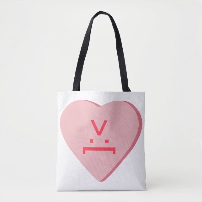 Candy Heart - Devil Face Tote Bag (Front)
