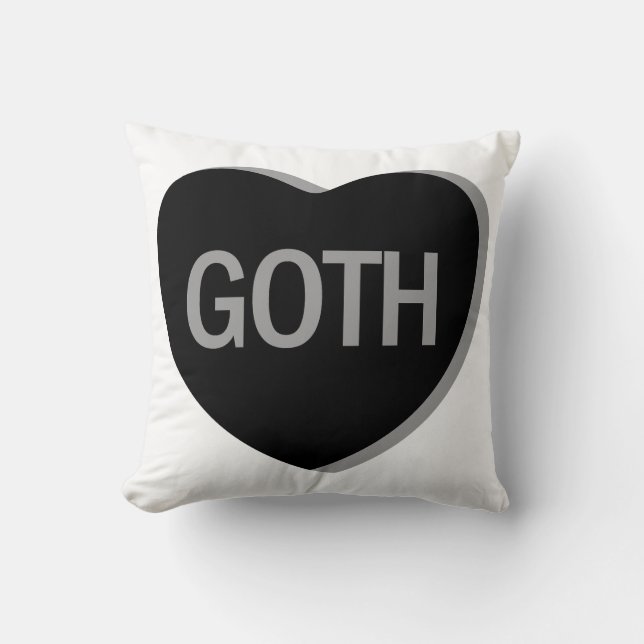 Candy Heart - Goth Cushion (Front)