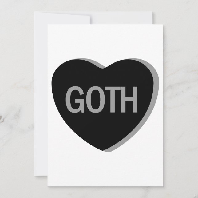 Candy Heart - Goth Invitation (Front)
