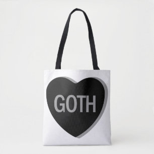 Candy Heart - Goth Tote Bag