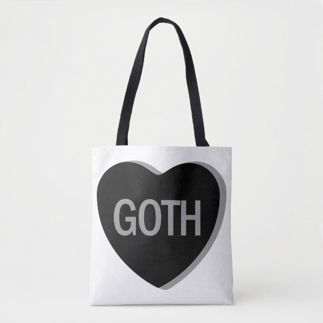 Candy Heart - Goth Tote Bag (Front)