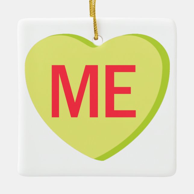 Candy Heart - ME Ceramic Ornament (Front)