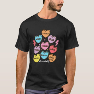 Candy Heart School Counselor Life Retro Valentines T-Shirt