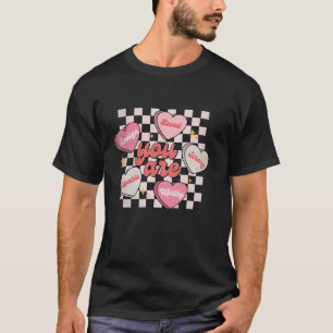 Candy Heart Self Love Groovy Happy Valentine s Day T-Shirt