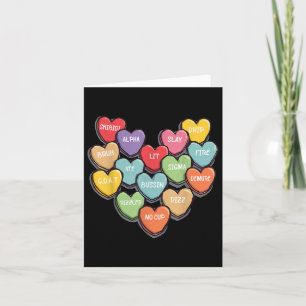 Candy Heart Slang Words Valentines Day For School, Card