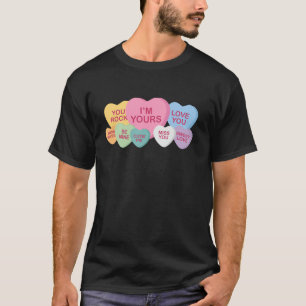 Candy Heart Sweet Love Happy Valentine s Day Coupl T-Shirt