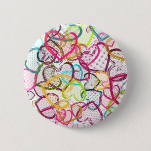 Candy Hearts 6 Cm Round Badge