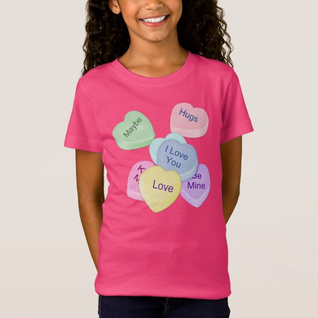 Candy Hearts and Text T-Shirt (Front)