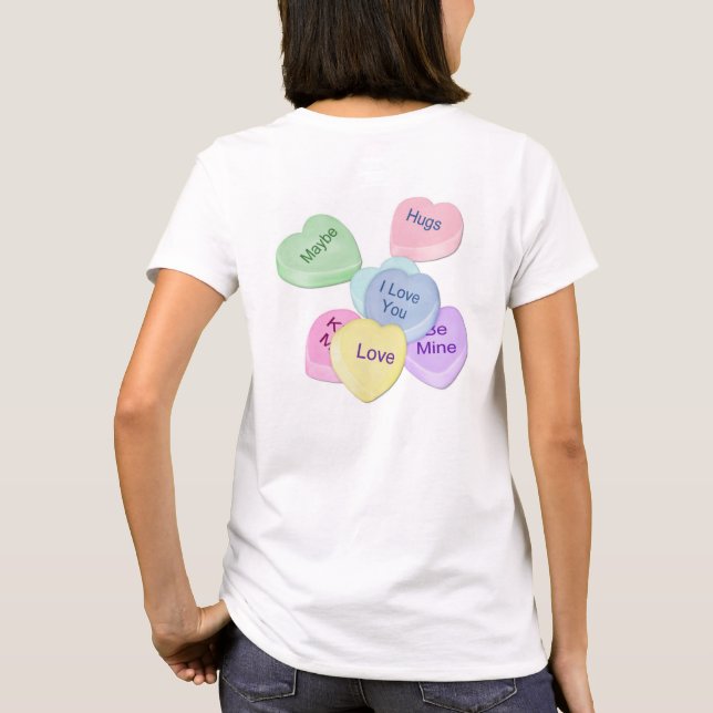 Candy Hearts and Text T-Shirt (Back)