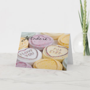 Candy Hearts greeting card
