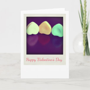 Candy Hearts Greeting Holiday Card