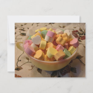 Candy Hearts in a Vintage Teacup