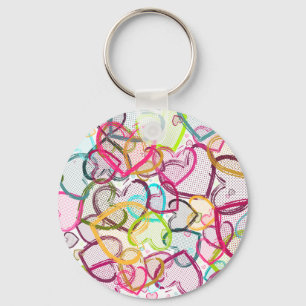 Candy Hearts Key Ring