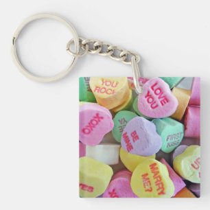 Candy Hearts Key Ring