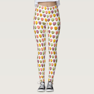 Candy Hearts Love Pattern Leggings