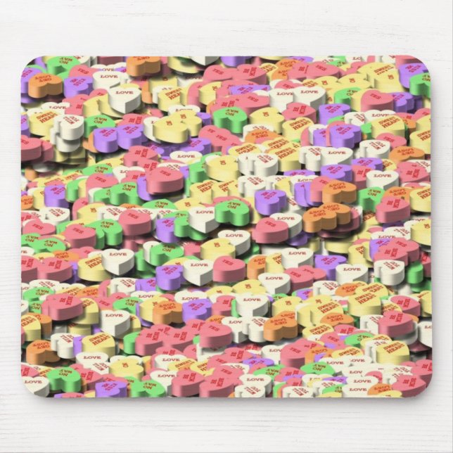 Candy Hearts Mouse Mat (Front)