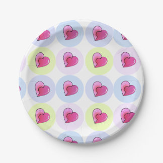 Candy Hearts Paper Plate