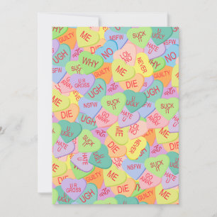 Candy Hearts Pattern - SFW Holiday Card