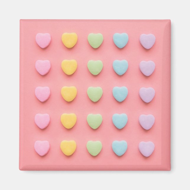 Candy Hearts Portrait Magnet (Front)