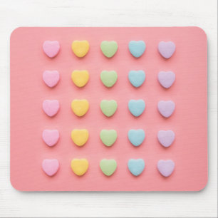 Candy Hearts Portrait Mouse Mat