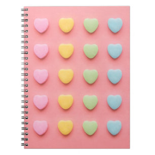 Candy Hearts Portrait Notebook